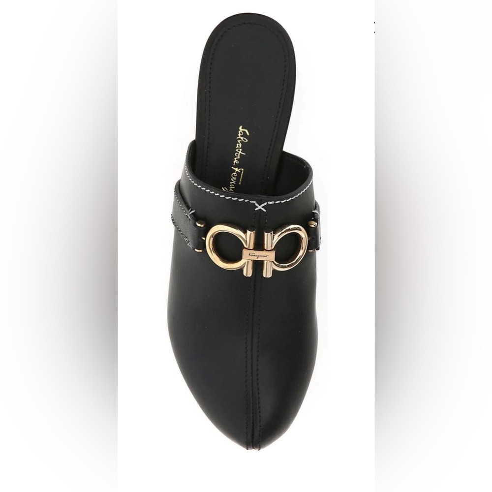 NWT Salvatore Ferragamo Phobos Gancini Mules